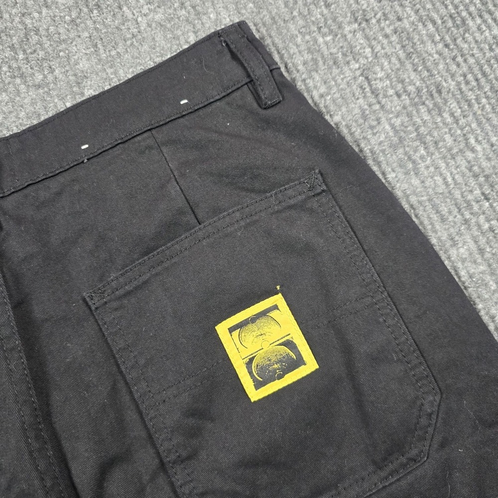 Former Pants Mens 36 Black Canvas Relaxed Wide Leg Baggy Fit Workwear 32x27